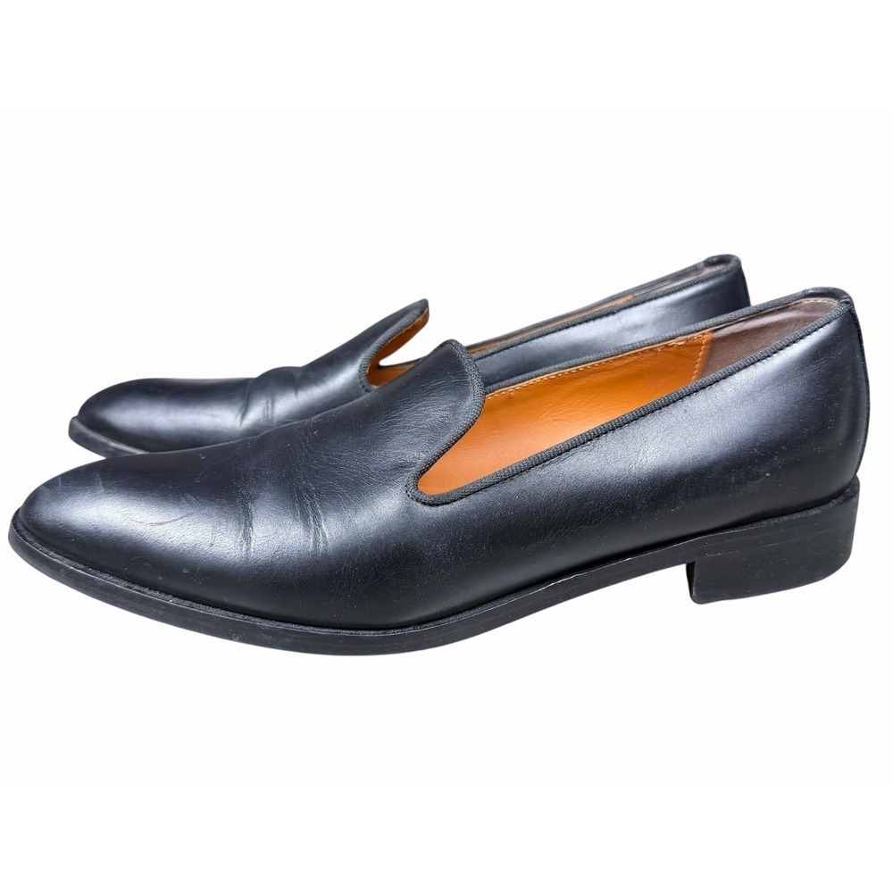 Everlane The Modern Loafer Leather Slip On Stacked Heel Black Womens 8.5 Italy - Picture 3 of 10